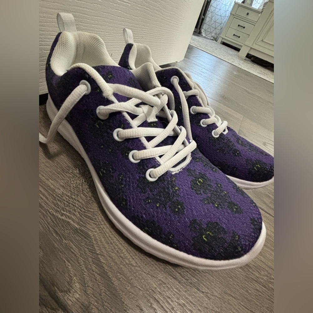 Haunted Mansion Style Print Sneakers Shoes Disney Spooky Grim Grinning Ghost